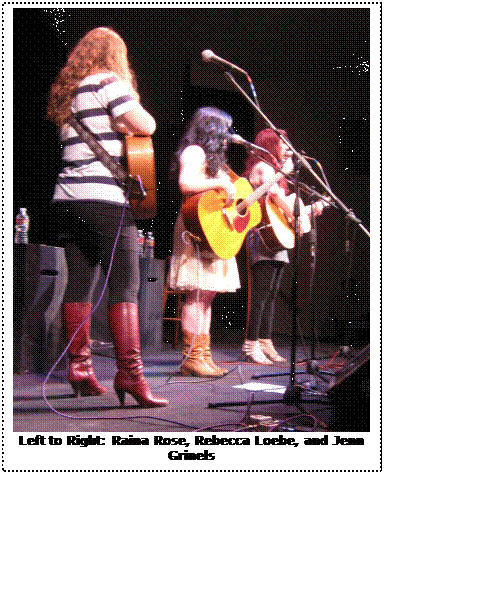 Text Box:  
Left to Right: Raina Rose, Rebecca Loebe, and Jenn Grinels
